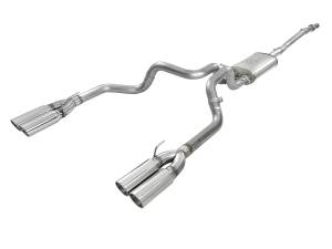 aFe Power Vulcan Series 3 IN 304 Stainless Steel Cat-Back Exhaust System w/ Polished Tips GM Silverado/Sierra 1500 19-23 V8-5.3L - 49-34105-P