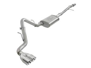 aFe Power - aFe Power Vulcan Series 3 IN 304 Stainless Steel Cat-Back Exhaust System w/ Polished Tip GM Silverado/Sierra 1500 19-23 V6-4.3L/V8-5.3L - 49-34106-P - Image 1