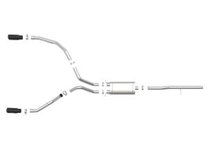 aFe Power - aFe Power Apollo GT Series 3 IN 409 Stainless Steel Cat-Back Exhaust System w/ Black Tip GM Silverado/Sierra 1500 09-19 V6-4.3/V8-4.8/5.3L - 49-44112-B - Image 2