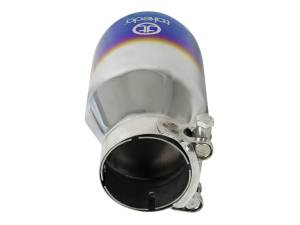 aFe Power - aFe Power Takeda 304 Stainless Steel Clamp-on Exhaust Tip Blue Flame 2-1/2 IN Inlet x 4 IN Outlet x 7 IN L - 49T25404-L07 - Image 4