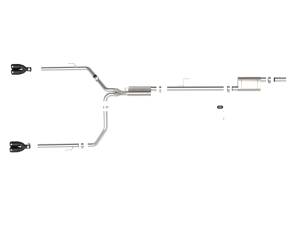 aFe Power - aFe Power Vulcan Series 3 IN to 2-1/2 IN 304 Stainless Steel Cat-Back Exhaust System Black Jeep Gladiator (JT) 20-23 V6-3.6L - 49-38084-B - Image 4