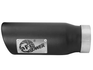 aFe Power - aFe Power MACH Force-Xp 409 Stainless Steel Clamp-on Exhaust Tip Black - Left - Exit 3-1/2 IN Inlet x 4-1/2 IN Outlet x 12 IN L - 49T35452-B12 - Image 2