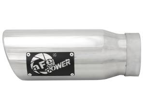 aFe Power - aFe Power MACH Force-Xp 304 Stainless Steel Clamp-on Exhaust Tip Polished - Left - Exit 3-1/2 IN Inlet x 4-1/2 IN Outlet x 12 IN L - 49T35452-P12 - Image 2