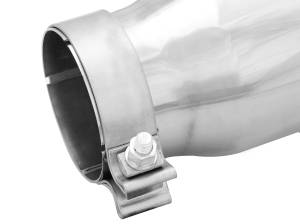 aFe Power - aFe Power MACH Force-Xp 304 Stainless Steel Clamp-on Exhaust Tip Polished - Left - Exit 3-1/2 IN Inlet x 4-1/2 IN Outlet x 12 IN L - 49T35452-P12 - Image 4