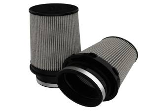 aFe Power Momentum Intake Replacement Air Filter w/ Pro DRY S Media (Pair) (4-1/2x3) IN F x (6x5) IN B x (5x3-3/4) IN T x 7 IN H - 21-90111-MA