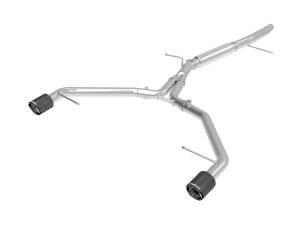 aFe Power MACH Force-Xp 3 IN to 2-1/2 IN Stainless Steel Axle-Back Exhaust System Carbon Audi A4 (B9) 17-19 L4-2.0L(t) - 49-36419-C