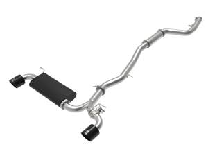aFe Power - aFe Power Takeda 3 IN to 2-1/2 IN 304 Stainless Steel Cat-Back Exhaust System w/ Black Tip Toyota GR Supra (A90) 20-23 L6-3.0L (t) - 49-36043-B - Image 1