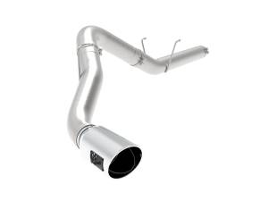 aFe Power Large Bore-HD 5 IN 409 Stainless Steel DPF-Back Exhaust System w/Polished Tip RAM Diesel Trucks 19-23 L6-6.7L (td) - 49-42075-P