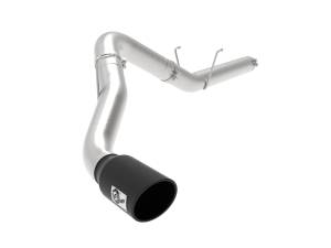 aFe Power Large Bore-HD 5 IN 409 Stainless Steel DPF-Back Exhaust System w/Black Tip RAM Diesel Trucks 19-23 L6-6.7L (td) - 49-42075-B