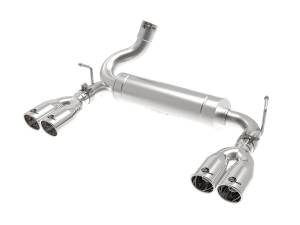 aFe Power Rebel Series 2-1/2 IN 409 Stainless Steel Axle-Back Exhaust System Polished Jeep Wrangler (JK) 07-18 V6-3.6/3.8L - 49-48086-P