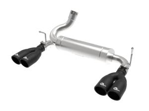 aFe Power Vulcan Series 2-1/2 IN 304 Stainless Steel Axle-Back Exhaust System Black Jeep Wrangler (JK) 07-18 V6-3.6L/3.8L - 49-38086-B