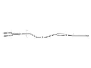 aFe Power - aFe Power Takeda 2-1/2 IN 304 Stainless Steel Cat-Back Exhaust System w/ Polished Tips Honda Civic Si Sedan 17-20 L4-1.5L (t) - 49-36619-P - Image 2