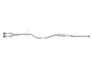 aFe Power - aFe Power Takeda 2-1/2 IN 304 Stainless Steel Cat-Back Exhaust System w/ Blue Flame Tips Honda Civic Si Sedan 17-20 L4-1.5L (t) - 49-36619-L - Image 2