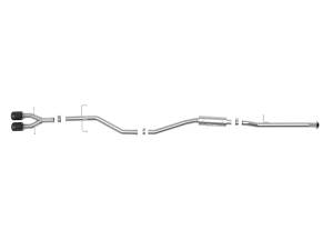 aFe Power - aFe Power Takeda 2-1/2 IN 304 Stainless Steel Cat-Back Exhaust System w/ Black Tips Honda Civic Si Sedan 17-20 L4-1.5L (t) - 49-36620-B - Image 2