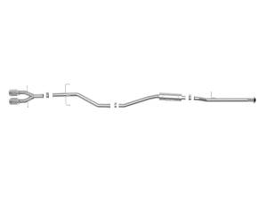 aFe Power - aFe Power Takeda 2-1/2 IN 304 Stainless Steel Cat-Back Exhaust System w/ Polished Tips Honda Civic Si Sedan 17-20 L4-1.5L (t) - 49-36620-P - Image 2