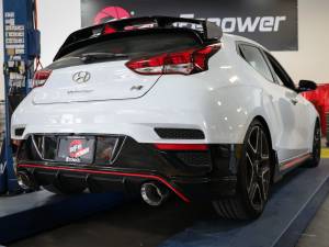 aFe Power - aFe Power Takeda-ST 3 IN 304 Stainless Steel Axle-Back Exhaust System w/ Polished Tips Hyundai Veloster N 19-20 L4-2.0L (t) - 49-37009-P - Image 4