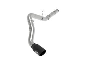 aFe Power Large Bore-HD 5 IN 409 Stainless Steel DPF-Back Exhaust System w/Black Tip RAM Diesel Trucks 19-23 L6-6.7L (td) - 49-42078-B