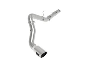 aFe Power Large Bore-HD 5 IN 409 Stainless Steel DPF-Back Exhaust System w/Polished Tip RAM Diesel Trucks 19-23 L6-6.7L (td) - 49-42078-P