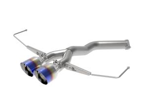 aFe Power - aFe Power Takeda 3 IN to 2-1/2 IN 304 Stainless Steel Axle-Back Exhaust w/ Blue Flame Tip Hyundai Veloster 19-21 L4-1.6L (t) - 49-37012-L - Image 1