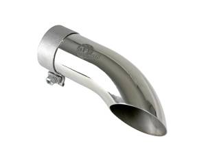 Exhaust - Exhaust Tips - aFe Power - aFe Power MACH Force-Xp 304 Stainless Steel Clamp-on Exhaust Tip Polished 2-1/2 IN Inlet x 2-1/2 IN Outlet X 9 IN L - 49T25254-P09