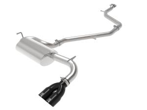 aFe Power - aFe Power Takeda 2 IN to 2-1/2 IN 304 Stainless Steel Cat-Back Exhaust System w/ Black Tip Toyota C-HR 18-22 L4-2.0L - 49-36044-B - Image 1