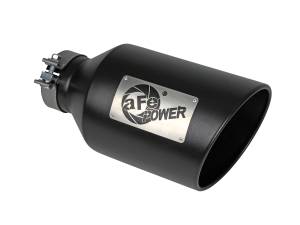 aFe Power MACH Force-Xp 409 Stainless Steel Clamp-on Exhaust Tip Black 4 IN Inlet x 8 IN Outlet x 15 IN L - 49T40801-B15
