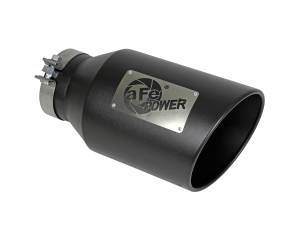 aFe Power MACH Force-Xp 409 Stainless Steel Clamp-on Exhaust Tip Black 5 IN Inlet x 8 IN Outlet x 15 IN L - 49T50801-B15