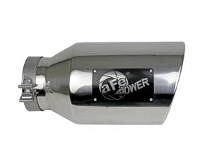 aFe Power - aFe Power MACH Force-Xp 304 Stainless Steel Clamp-on Exhaust Tip Polished 5 IN Inlet x 8 IN Outlet x 15 IN L - 49T50801-P15 - Image 2