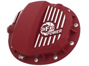 aFe Power Pro Series Rear Differential Cover Red w/ Machined Fins GM Gas Trucks/SUV's 19-24 (GMCH 9.5) - 46-71140R