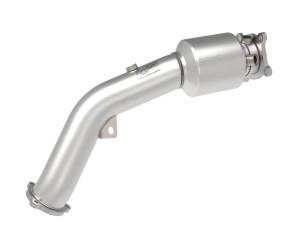 Forced Induction - Downpipes - aFe Power - aFe Power Twisted Steel Down Pipe 3 IN 304 Stainless Steel w/ Cat Audi A4/A5 (B8) 09-16 L4-2.0L (t) - 48-36410-YC
