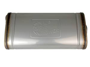 aFe Power - aFe Power MACH Force-Xp 304 Stainless Steel Muffler 2-1/2 IN ID Center/Offset x 9 IN W x 4 IN H x 18 IN L - Oval Body - 49M30019 - Image 2