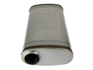 aFe Power - aFe Power MACH Force-Xp 304 Stainless Steel Muffler 2-1/2 IN ID Center/Offset x 9 IN W x 4 IN H x 18 IN L - Oval Body - 49M30019 - Image 3