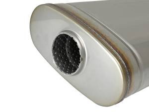 aFe Power - aFe Power MACH Force-Xp 304 Stainless Steel Muffler 2-1/2 IN ID Center/Offset x 9 IN W x 4 IN H x 18 IN L - Oval Body - 49M30019 - Image 4