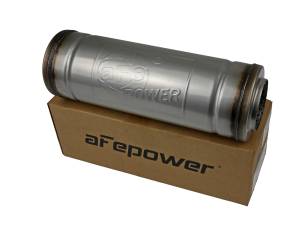 aFe Power MACH Force-Xp 304 Stainless Steel Muffler 3 IN ID Center/Center x 5 IN Dia. x 14 IN L - Round Body - 49M30049