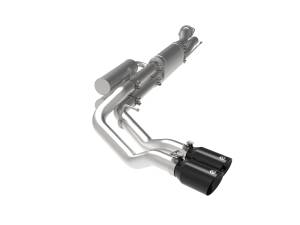 aFe Power Rebel Series 3 IN 409 Stainless Steel Cat-Back Exhaust System w/Black Tip Ford F-250/F-350 17-23 V8-6.2/7.3L - 49-43117-B