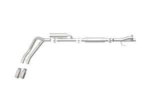 aFe Power - aFe Power Rebel Series 3 IN 409 Stainless Steel Cat-Back Exhaust System w/Polished Tip Ford F-250/F-350 17-23 V8-6.2/7.3L - 49-43117-P - Image 4