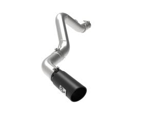 aFe Power Large Bore-HD 5 IN 409 Stainless Steel DPF-Back Exhaust System w/Black Tip GM Diesel Trucks 22-23 V8-6.6L (td) L5P - 49-44125-B