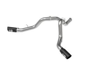 aFe Power Large Bore-HD 4 IN 409 Stainless Steel DPF-Back Exhaust System w/Black Tip GM Diesel Trucks 22-23 V8-6.6L (td) L5P - 49-44126-B