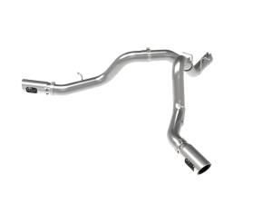 aFe Power Large Bore-HD 4 IN 409 Stainless Steel DPF-Back Exhaust System w/Polished Tip GM Diesel Trucks 22-23 V8-6.6L (td) L5P - 49-44126-P