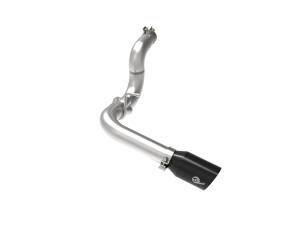aFe Power Large Bore-HD 3 IN 304 Stainless Steel DPF-Back Exhaust System w/Black Tip Jeep Wrangler (JL) 20-23 V6-3.0L (td) EcoDiesel - 49-38092-B