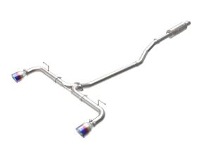 aFe Power Takeda 2-1/2 IN 304 Stainless Steel Cat-Back Exhaust System w/ Blue Flame Tips Mazda 3 Hatchback 14-18 L4-2.0/2.5L - 49-37015-L