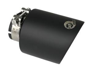 Exhaust - Exhaust Tips - aFe Power - aFe Power MACH Force-Xp 304 Stainless Steel Clamp-on Exhaust Tip Black Velvet 2-1/2 IN Inlet x 4-1/2 IN Outlet x 7 IN L - 49T25454-B072