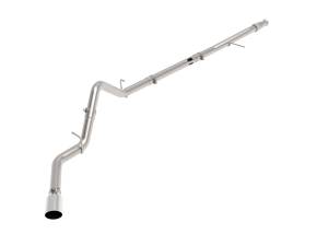 aFe Power Large Bore-HD 3 IN 409 Stainless Steel DPF-Back Exhaust System w/Polished Tip GM Trucks 20-22 L6-3.0L (td) LM2 - 49-44128-P