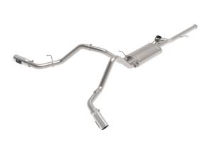 aFe Power Gemini XV 3 IN 304 Stainless Steel Cat-Back Exhaust System w/ Cut-Out Polished GM Trucks 14-19 V6-4.3L/V8-5.3L - 49-34132-P