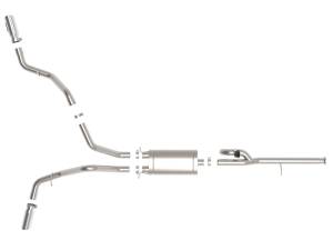 aFe Power - aFe Power Gemini XV 3 IN 304 Stainless Steel Cat-Back Exhaust System w/ Cut-Out Polished GM Trucks 14-19 V6-4.3L/V8-5.3L - 49-34132-P - Image 6