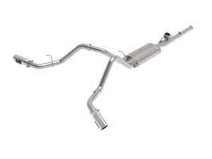 aFe Power Gemini XV 3 IN 304 Stainless Steel Cat-Back Exhaust System w/ Cut-Out Polished GM Trucks 09-18 V6-4.3/V8-4.8/5.3L - 49-34131-P