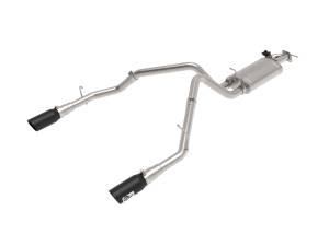aFe Power Gemini XV 3 IN 304 Stainless Steel Cat-Back Exhaust System w/ Cut-Out Black RAM 1500 (DT) 19-23 V8-5.7L HEMI - 49-32081-B