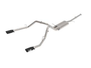 aFe Power - aFe Power Apollo GT Series 3 IN Cat-Back Exhaust System w/ Dual Rear Exit w/ Black Tips GM Trucks 09-18 V6-4.3L/V8-4.8/5.3L - 49-44135-B - Image 1