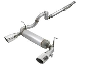 aFe Power - aFe Power Rebel Series 3 IN to 2-1/2 IN 409 Stainless Steel Cat-Back Exhaust w/ Polish Tip Jeep Wrangler (JL) 18-23 L4-2.0L (t) - 49-48096-P - Image 1