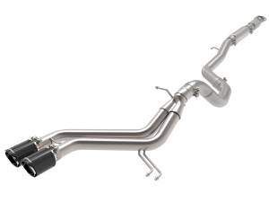 aFe Power Takeda 2-1/2 IN to 3 IN 304 Stainless Steel Cat-Back Exhaust w/ Carbon Fiber Tip Hyundai Veloster 13-17 L4-1.6L (t) - 49-37018-C